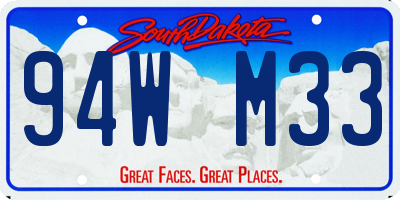 SD license plate 94WM33