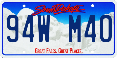 SD license plate 94WM40