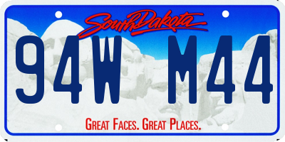 SD license plate 94WM44