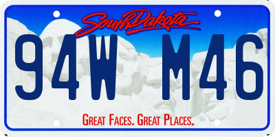 SD license plate 94WM46