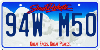 SD license plate 94WM50