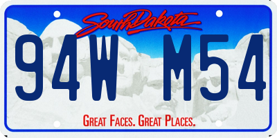 SD license plate 94WM54