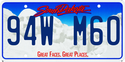 SD license plate 94WM60