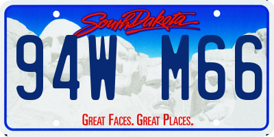 SD license plate 94WM66