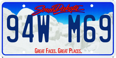 SD license plate 94WM69