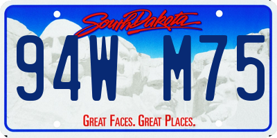 SD license plate 94WM75