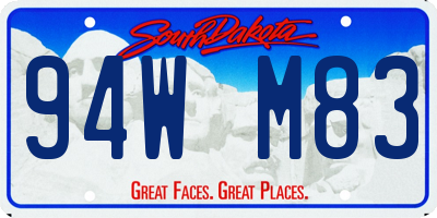 SD license plate 94WM83