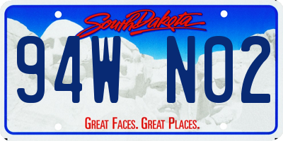 SD license plate 94WN02