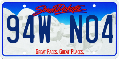 SD license plate 94WN04