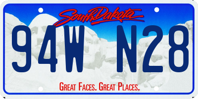 SD license plate 94WN28