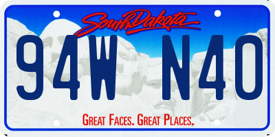 SD license plate 94WN40