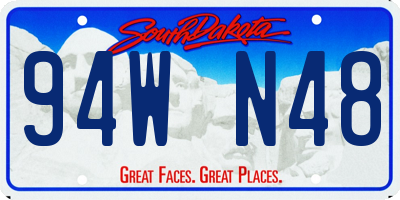 SD license plate 94WN48