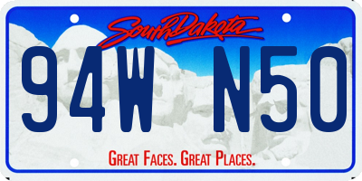 SD license plate 94WN50
