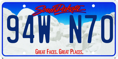 SD license plate 94WN70