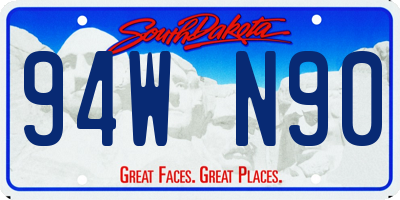 SD license plate 94WN90