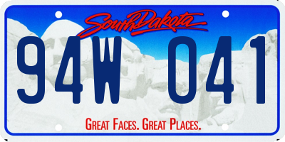 SD license plate 94WO41