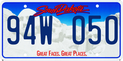 SD license plate 94WO50