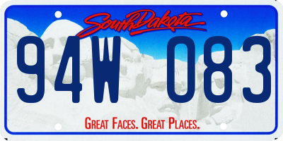 SD license plate 94WO83