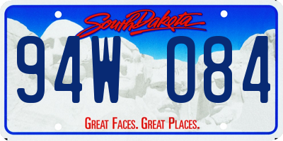 SD license plate 94WO84