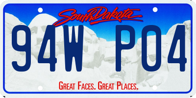 SD license plate 94WP04