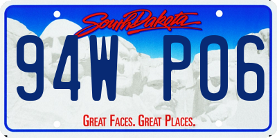 SD license plate 94WP06