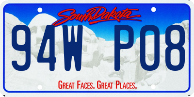 SD license plate 94WP08