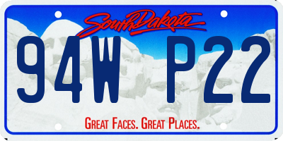 SD license plate 94WP22