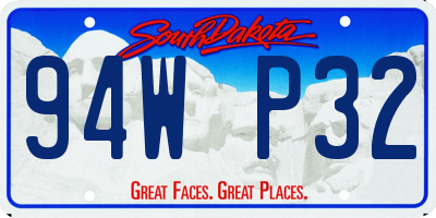 SD license plate 94WP32