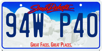SD license plate 94WP40