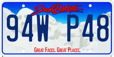 SD license plate 94WP48