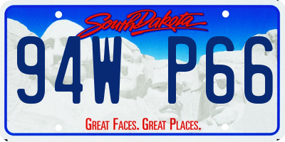 SD license plate 94WP66