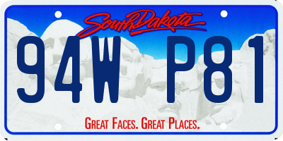 SD license plate 94WP81
