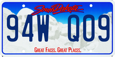 SD license plate 94WQ09