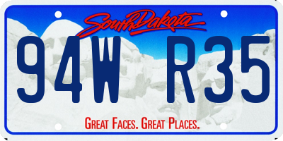 SD license plate 94WR35