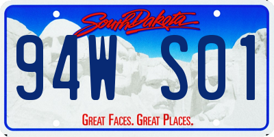 SD license plate 94WS01