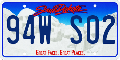 SD license plate 94WS02