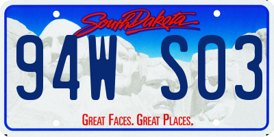 SD license plate 94WS03