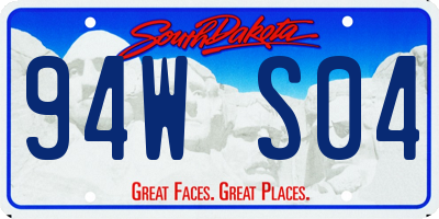 SD license plate 94WS04