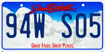 SD license plate 94WS05