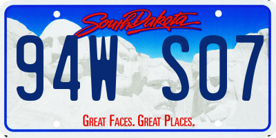 SD license plate 94WS07