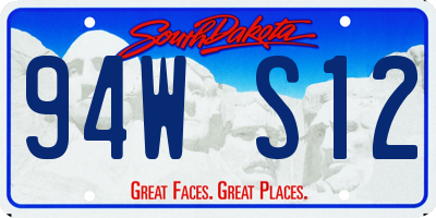 SD license plate 94WS12