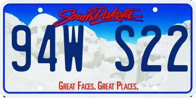 SD license plate 94WS22