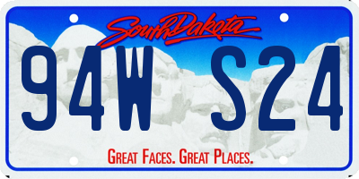 SD license plate 94WS24