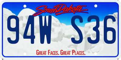 SD license plate 94WS36