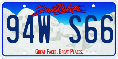 SD license plate 94WS66