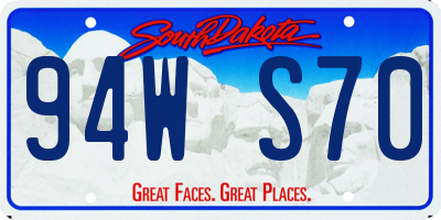 SD license plate 94WS70