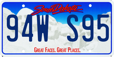 SD license plate 94WS95