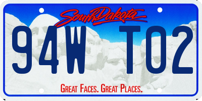 SD license plate 94WT02