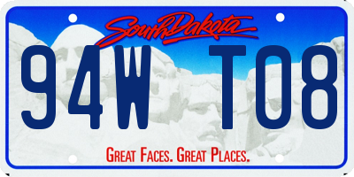 SD license plate 94WT08