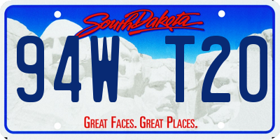 SD license plate 94WT20